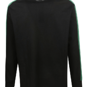 Gucci Web-stripe Detail Long Sleeve Polo in Black | AlmaBagz