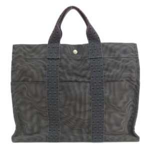 HERMES Tote Bag canvas gray Her Line Women Used | AlmaBagz