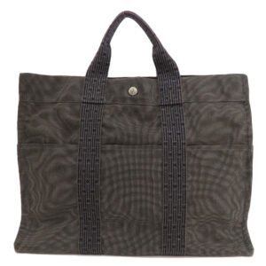 HERMES Tote Bag canvas gray Her LineMM Women Used | AlmaBagz