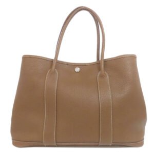 HERMES Tote Bag Togo beige Garden Party PM Etoupe SilverMetal Women Used | AlmaBagz