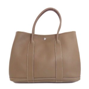 HERMES Tote Bag Negonda Brown Garden Party PM Etoupe SilverMetal Women Used | AlmaBagz