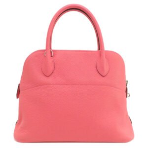 HERMES Handbag Taurillon Clemence pink Bolide 31 Rose Azalee Silver Metal Women Used | AlmaBagz