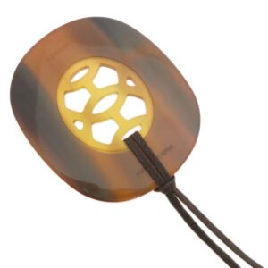 HERMES Necklace Buffalo horn Brown Lift GM Women Used | AlmaBagz