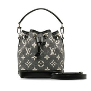 Louis Vuitton Jacquard Monogram Nano Noe Bag M46449 Shoulder Bag Grey Black | AlmaBagz
