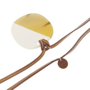 HERMES Necklace Buffalo horn beige Om PM Women Used | AlmaBagz