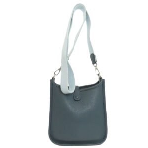 HERMES Shoulder Bag Taurillon Clemence blue Evelyn TPM SilverMetal Women Used | AlmaBagz