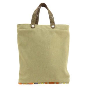 HERMES Handbag Cotton, Silk Brown Petit Ash Tote Women Used | AlmaBagz