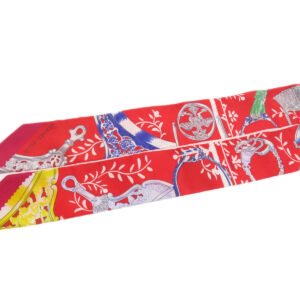 HERMES scarf silk Red Twilly Women Used | AlmaBagz