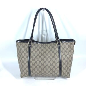 GUCCI Tote Bag 197953 GG Supreme canvas, enamel beige GG Supreme Shoulder Bag Women Used | AlmaBagz