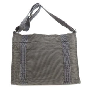 HERMES Shoulder Bag canvas gray Her Line  Bassus Women Used | AlmaBagz