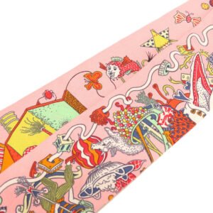 HERMES scarf silk pink Twilly Women Used | AlmaBagz