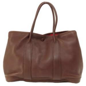 HERMES Tote Bag Swift Brown Garden Party TPM Brown Women Used | AlmaBagz