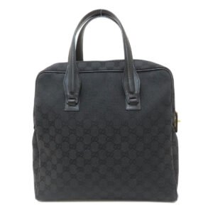 GUCCI Tote Bag 90677 canvas black GG pattern Women Used | AlmaBagz