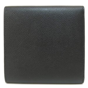 HERMES Bifold Wallet Epsom black Click 12 Black Gold Metal | AlmaBagz