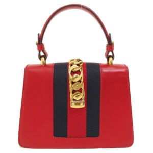 GUCCI Handbag 4720270 Calfskin Red Sylvie 2WAY Women Used | AlmaBagz