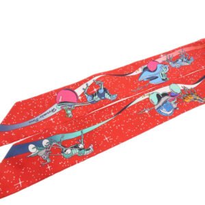 HERMES scarf silk Red Twilly Women Used | AlmaBagz