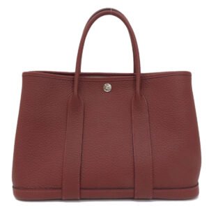 HERMES Tote Bag Negonda Brown Garden Party TPM SilverMetal Women Used | AlmaBagz