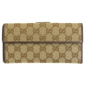 GUCCI Long Wallet Purse 212089 canvas Brown GG | AlmaBagz