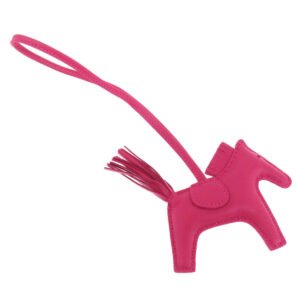 HERMES key ring Anemiro pink Rodeo Charm PM Women Used | AlmaBagz