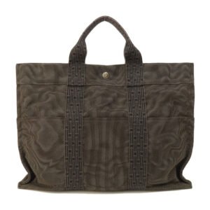 HERMES Tote Bag canvas gray Her LineMM Women Used | AlmaBagz