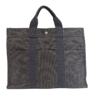 HERMES Tote Bag canvas gray | AlmaBagz