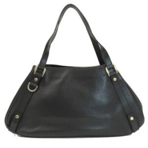 GUCCI Tote Bag 130736 leather black logo Women Used | AlmaBagz