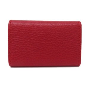 GUCCI Key case Key holder  456118 leather Red GG Marmont | AlmaBagz