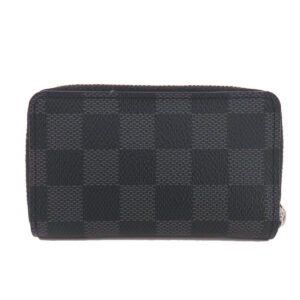 LOUIS VUITTON Coin case N63076 Damier canvas black Zippy Coin Purse Damier Graphite mens Used | AlmaBagz