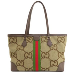 GUCCI Tote Bag 631685 canvas Brown Offdia Jumbo GG Medium Women Used | AlmaBagz