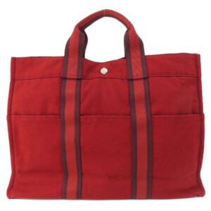 HERMES Handbag canvas Red | AlmaBagz