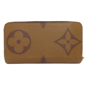 LOUIS VUITTON Long Wallet Purse M69353 Giant monogram canvas Brown Zippy wallet Women Used | AlmaBagz