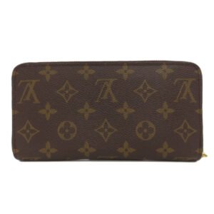 LOUIS VUITTON Long Wallet Purse M42616 Damier canvas Brown Zippy wallet Women Used | AlmaBagz
