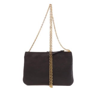 LOUIS VUITTON Shoulder Bag M68568 Ann Platt black Pochette double zip Women Used | AlmaBagz