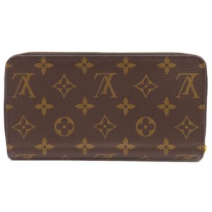 LOUIS VUITTON Long Wallet Purse M42616 Monogram canvas Brown Zippy wallet Women Used | AlmaBagz