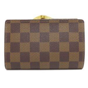 LOUIS VUITTON Bifold Wallet N61674 Damier canvas Brown Portefeuille Vienova Women Used | AlmaBagz
