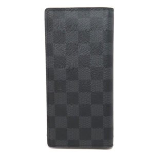 LOUIS VUITTON Long Wallet Purse N62665 Damier canvas gray Portefeuille Blaza mens Used | AlmaBagz
