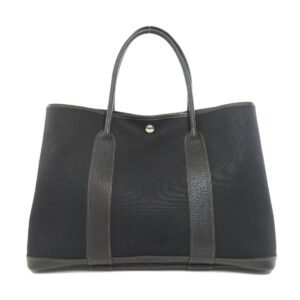 HERMES Tote Bag Towar Officche black Garden Party PM SilverMetal Women Used | AlmaBagz
