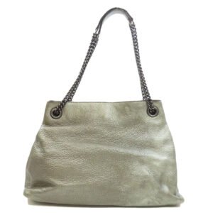 GUCCI Tote Bag 308982 leather Silver Soho Interlocking G Women Used | AlmaBagz