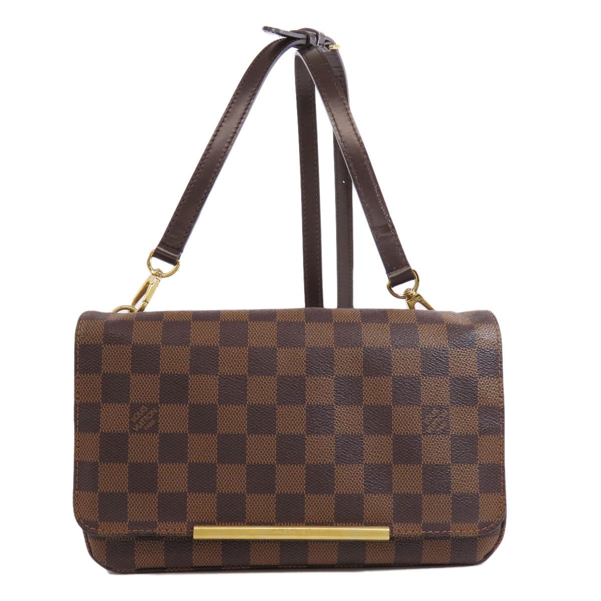LOUIS VUITTON Shoulder Bag N41257 Damier canvas Brown Hoxton PM Women Used | AlmaBagz - Image 17