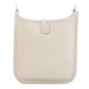 HERMES Shoulder Bag Taurillon Clemence white Evelyn TPM Amazone SilverMetal Women Used | AlmaBagz