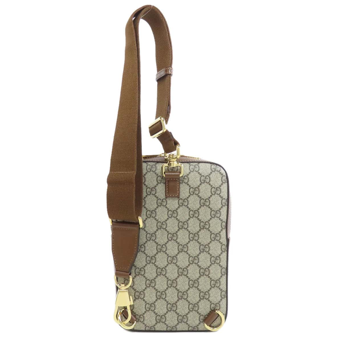 GUCCI Sling bag 696016 PVC Brown GG Supreme Women Used | AlmaBagz