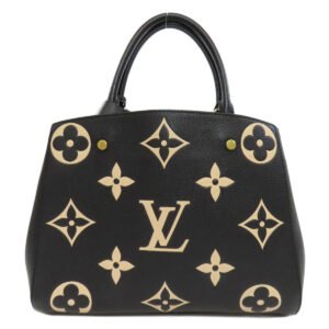 LOUIS VUITTON Handbag M45499 Ann Platt black Montaigne MM Women Used | AlmaBagz