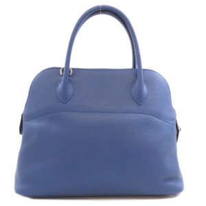 HERMES Handbag Taurillon Clemence blue Bolide 31 SilverMetal Women Used | AlmaBagz