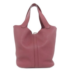 HERMES Handbag Taurillon Clemence pink Picotin Lock MM SilverMetal | AlmaBagz