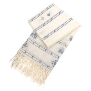 HERMES Stall Silk, Cotton white Carriage Pattern Women Used | AlmaBagz