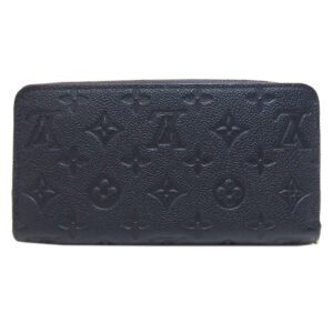 LOUIS VUITTON Long Wallet Purse M62121 Ann Platt Navy Zippy wallet Women Used | AlmaBagz