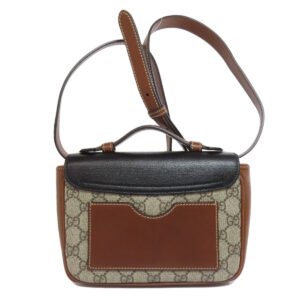 GUCCI Shoulder Bag 658487 PVC Brown GG Supreme 2WAY Women Used | AlmaBagz