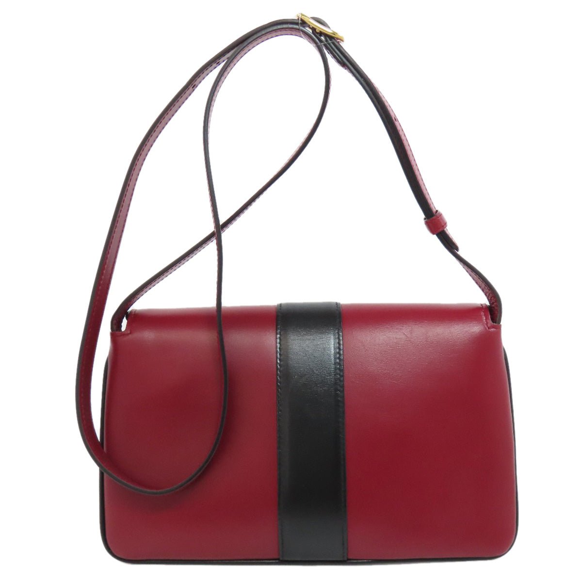 GUCCI Shoulder Bag 550129 Calfskin Red Ally GG Marmont Women Used | AlmaBagz