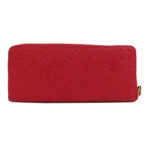 LOUIS VUITTON Long Wallet Purse M61701 Ann Platt Red Portefeuille Clemence Women Used | AlmaBagz