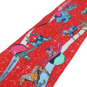 HERMES scarf silk Red Twilly Women Used | AlmaBagz